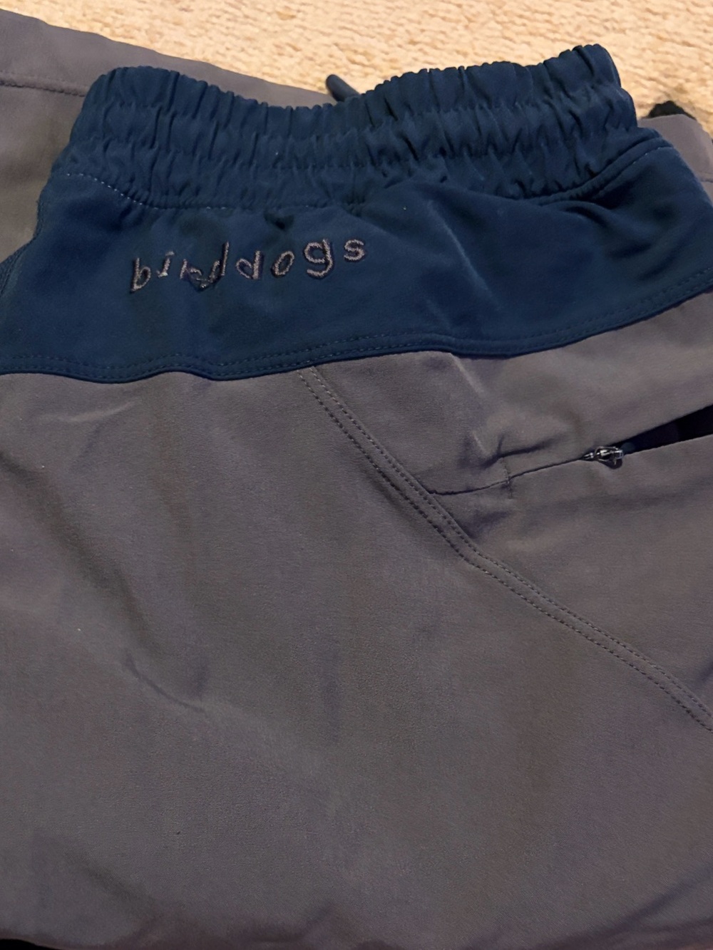 Birddogs for your boomstick navy and gray athletic shorts with liner